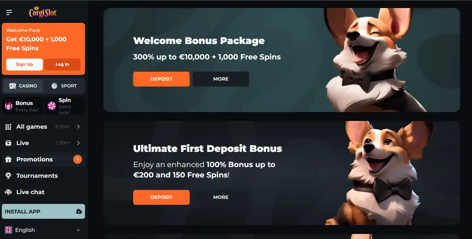 CorgiSlot promotions